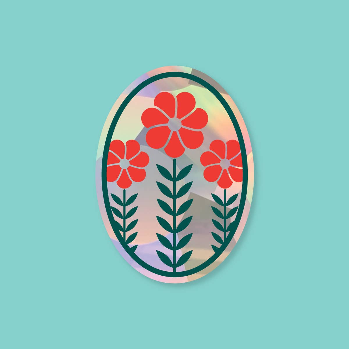Three Flower - Sun Catcher Decal