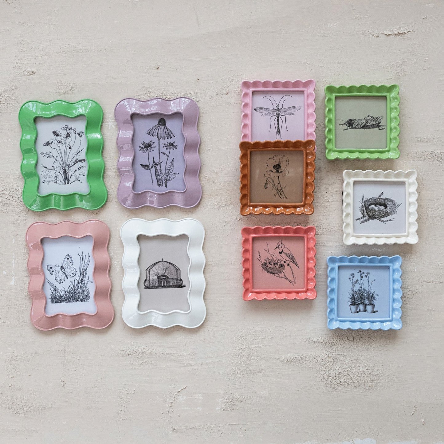 Green Wavy Resin Photo Frame - 5.75"x7.75"