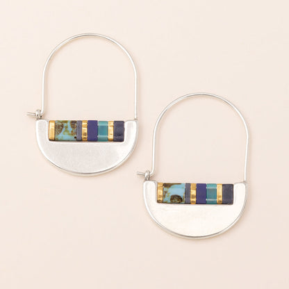 Miyuki Crescent Hoop Earrings