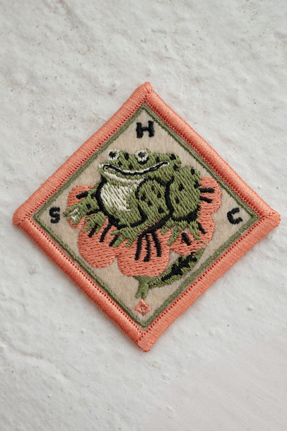 Frog Flower Sticker Patch