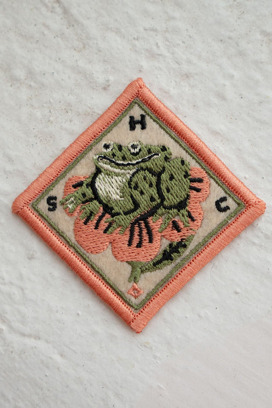 Frog Flower Sticker Patch
