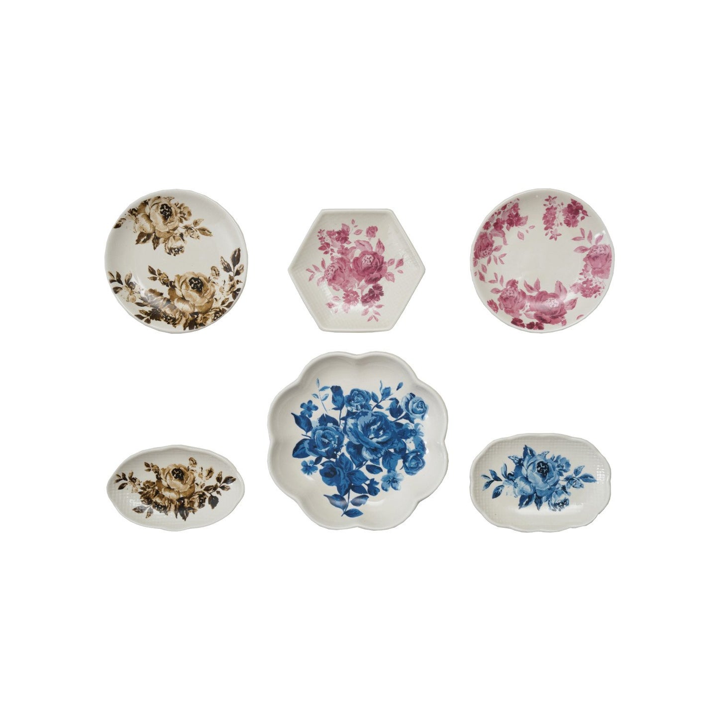 Mini Floral Plate Magnets