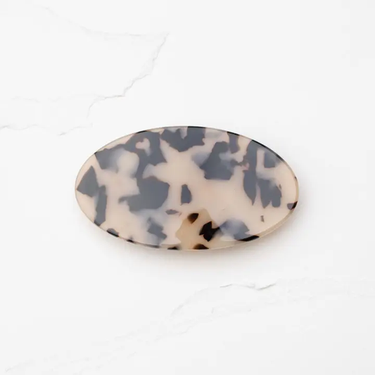 Oval Glossy Hair Barrettes