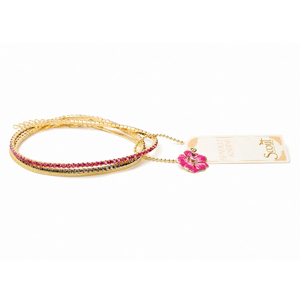 Rhinestone Bracelet Trio