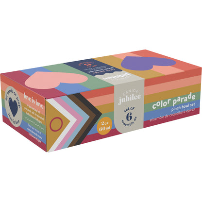 Pinch Bowls (Set/6) - Rainbow Hearts