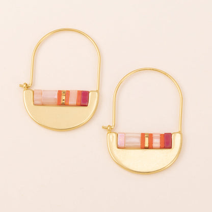 Miyuki Crescent Hoop Earrings