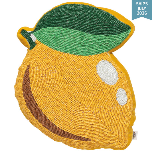 Beaded Throw Pillow - Citrus Burst