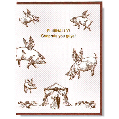 Congrats You Guys Wedding Card