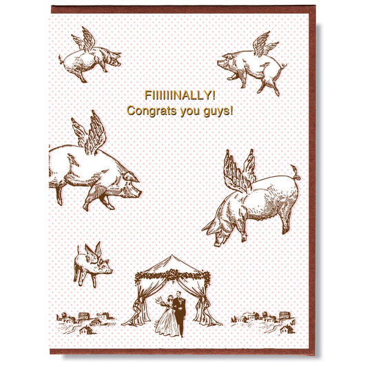 Congrats You Guys Wedding Card