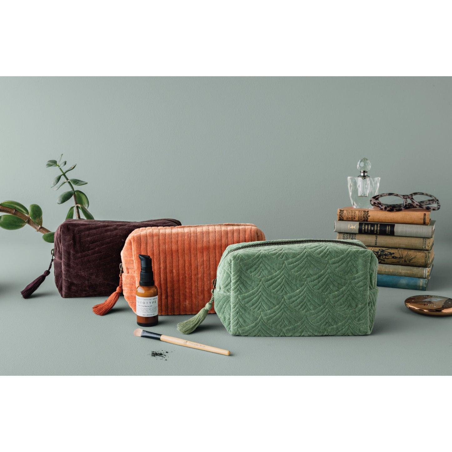 Fig Quilted Cosmetic Bag