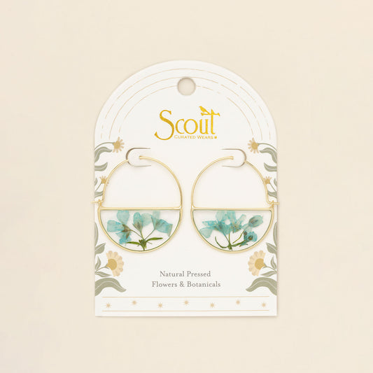 Blue Baby's Breath Pressed Flower Hoop