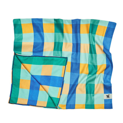 Puppy Plaid - Large Dog Towel