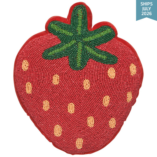 Beaded Throw Pillow - Berry Sweet