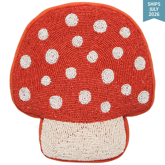 Beaded Throw Pillow - ToadStool