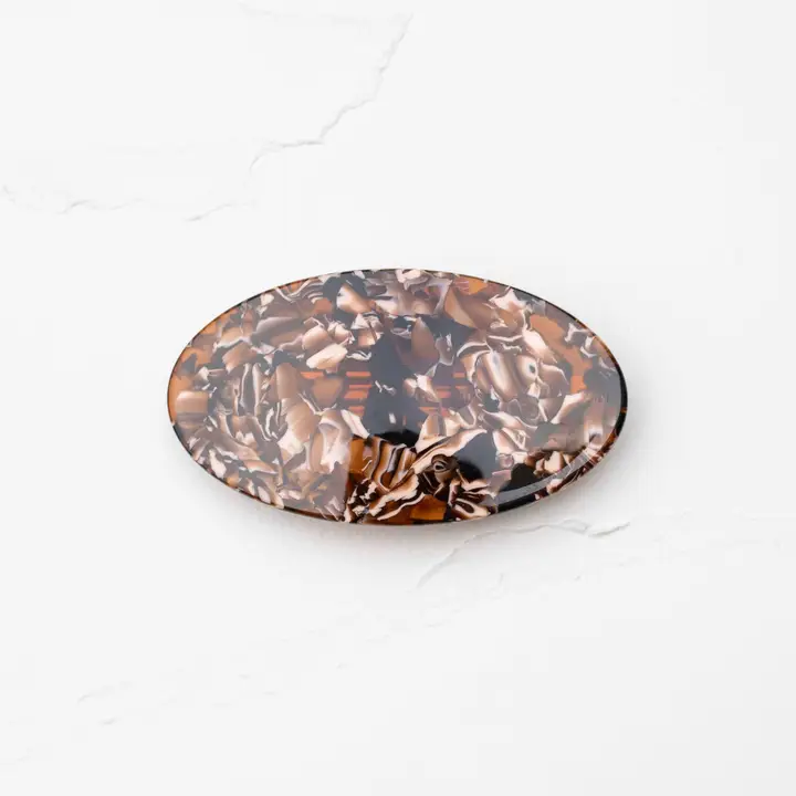 Oval Glossy Hair Barrettes