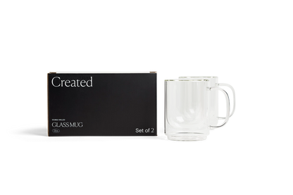 Clear Double Walled Mug Set