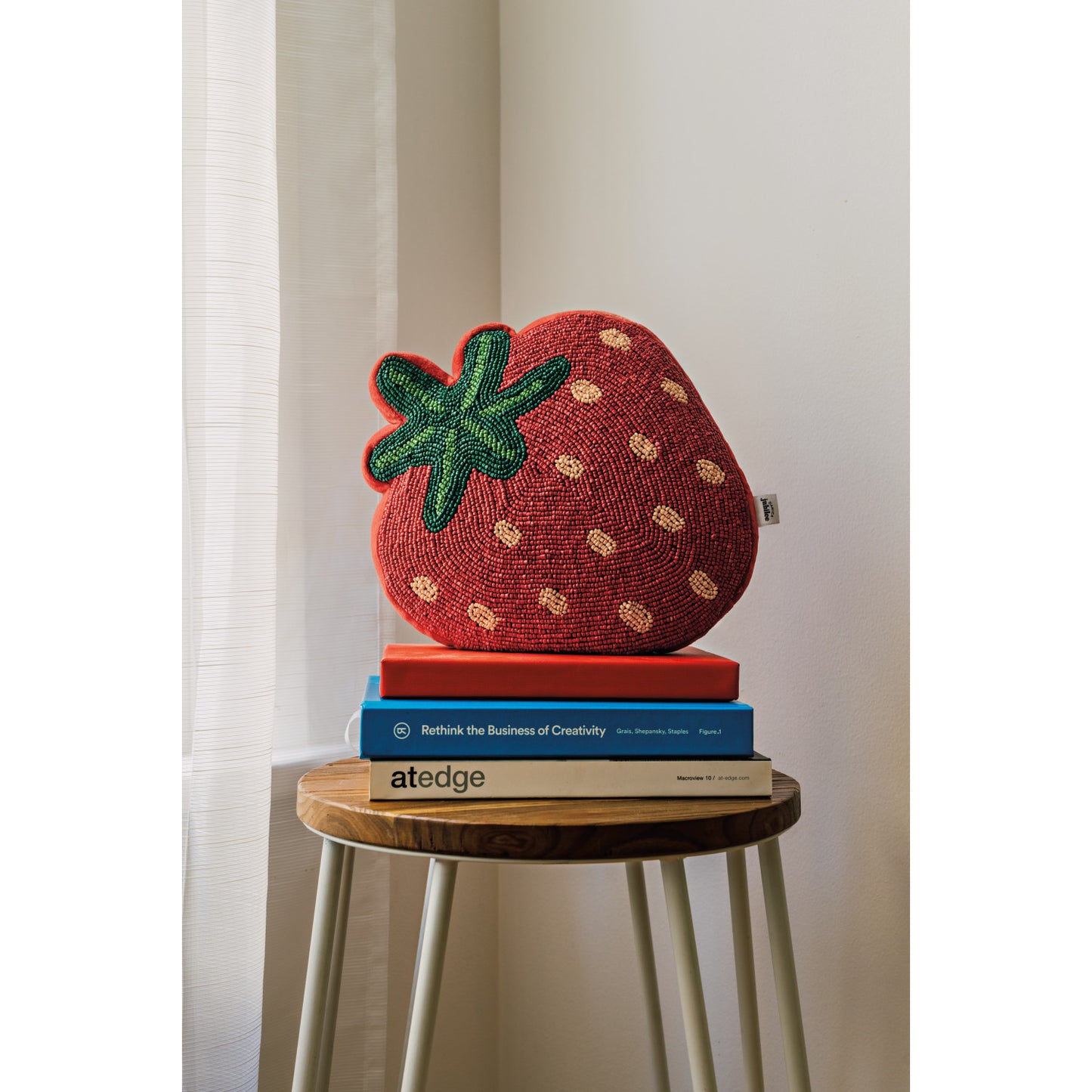Beaded Throw Pillow - Berry Sweet