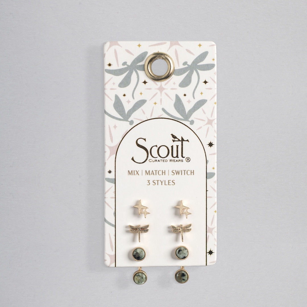 Dragonfly Stud Trio