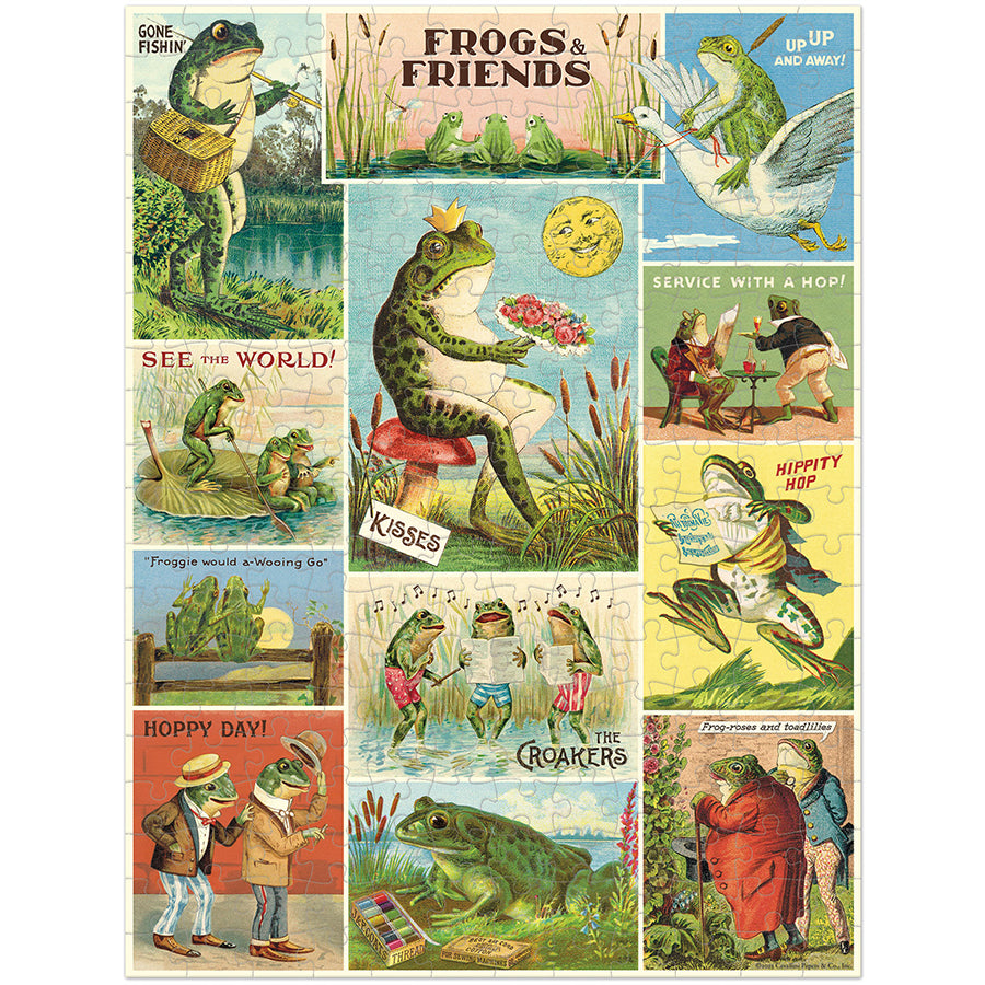 Vintage Frogs Mini Puzzle