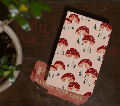 Peach Mushrooms Layflat Notebook - Small