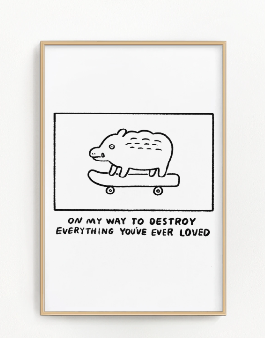 On My Way (Boar) Print