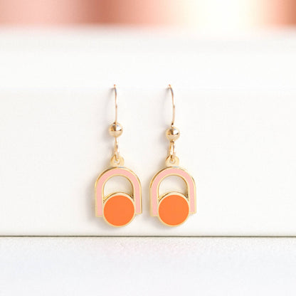 Circle Arch Drop Earrings